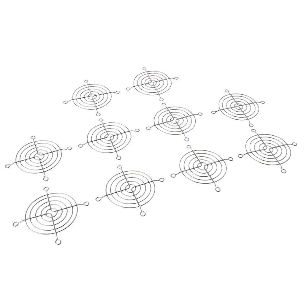 10Pieces 60mm Fan Metal Grill Protector Cover Case Guard Mount for PC Pipe