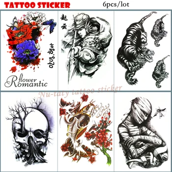 

Nu-TATY mummy Temporary Tattoo Body Art Flash Tattoo Stickers 21*15cm Waterproof Tatoo Home Decor