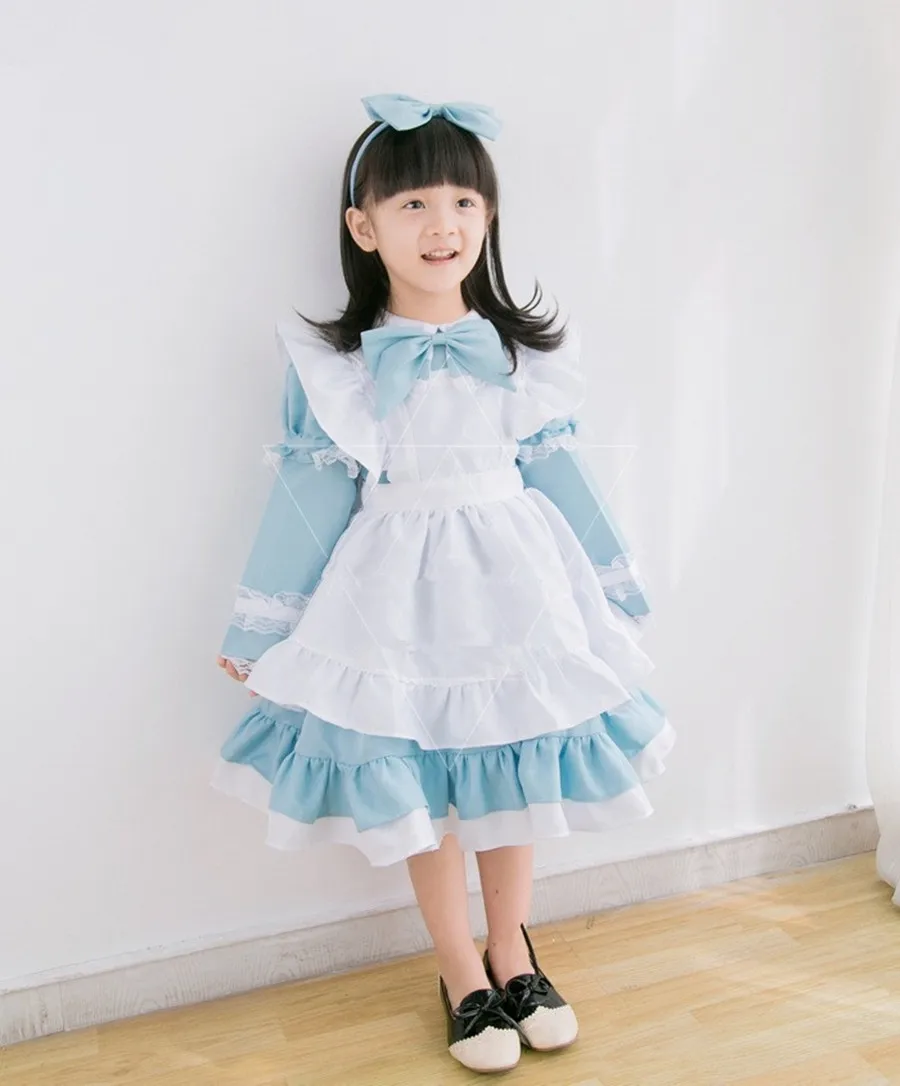 B style Alice in Wonderland/нарядное платье для девочек; горничная Лолита; костюмы для косплея; детский подарок на день - Цвет: B style