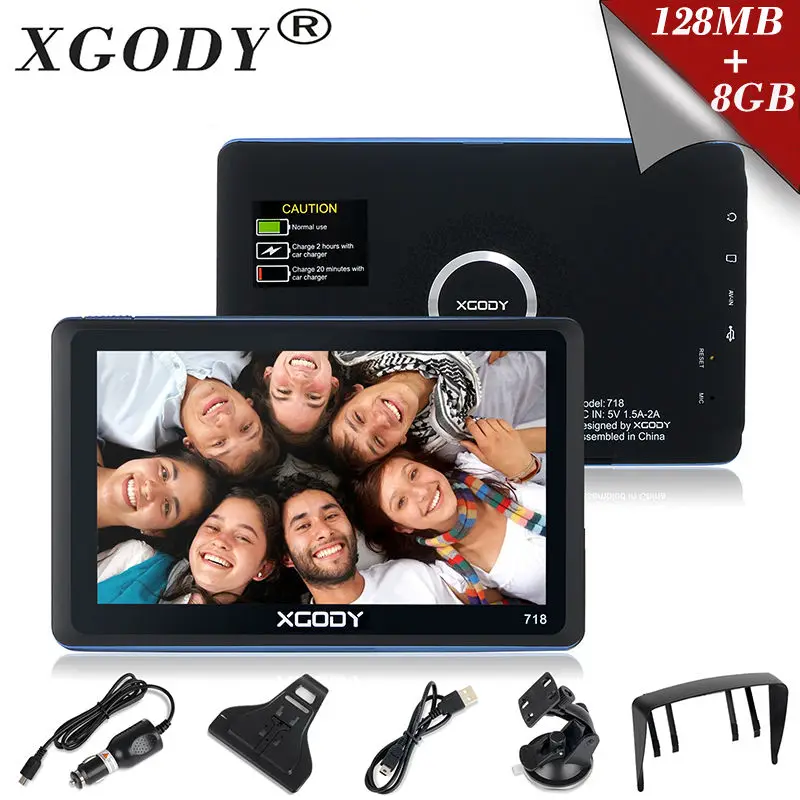 XGODY 718 7 inch font b Car b font Truck font b GPS b font Navigation