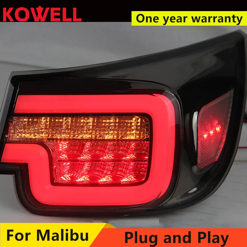 KOWELL автомобильный Стайлинг для Chevrolet Malibu 2011- задний светильник s светодиодный задний фонарь DRL+ сигнал+ тормоз+ задний светильник - Цвет: brown colour