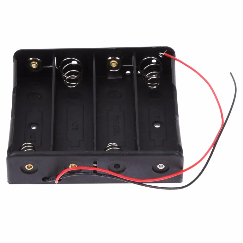 

ALLOYSEED 5PCS 4 Slots 18650 Battery Holder DIY ABS 18650 Battery Box Hard Pin Batteries Rechargeable Battery Power Band Cases