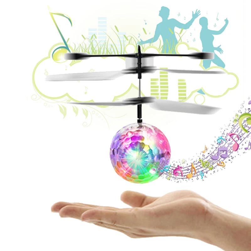 

1Pc Hot Children's Flight Ball Flying Ball Induction Aircraft Light Mini Heli Toy Shine Musical Shape Gift