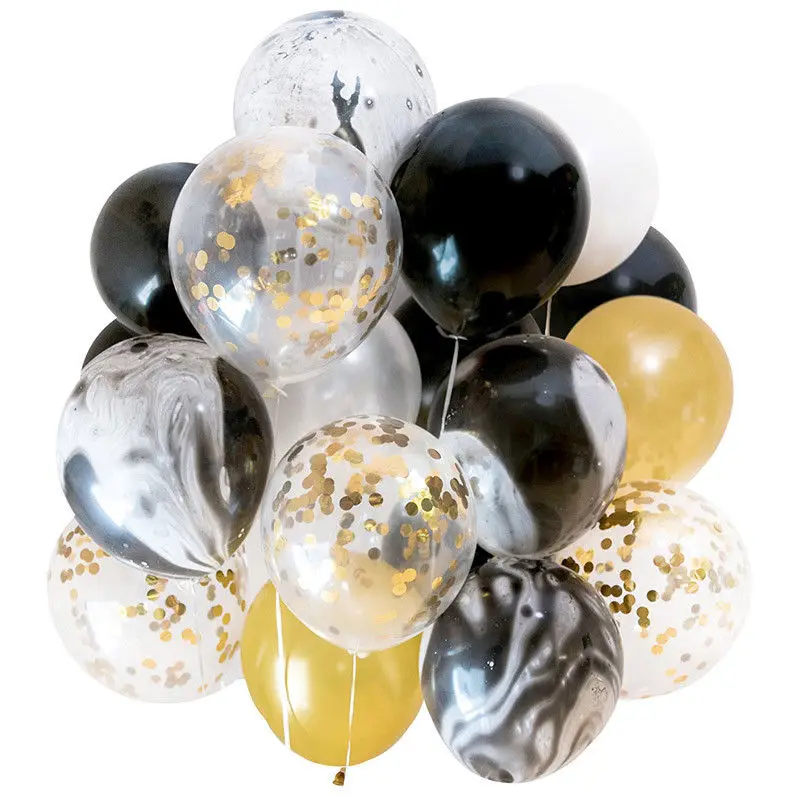 21 шт. Единорог шары на день рождения Рамадан Золотой воздушный шар &quotКонфетти&quot