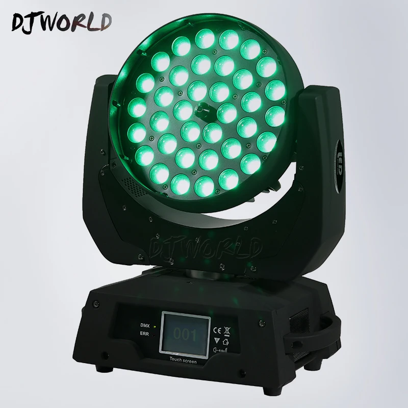 36x18 Вт RGBWA + UV 6в1 Светодиодный прожектор с изменяющейся головой DMX512 эффект