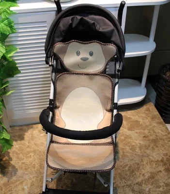 Летние красивые детские ледяные шелковые сиденья для колясок, детские коляски для новорожденных, дышащие Матрасик в коляску Складная Подушка для коляски - Цвет: 14