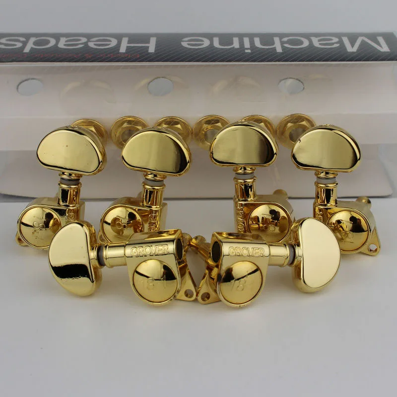 

1 Set Grover Electric Guitar Machine Heads Tuners 3R3L Gold 18-1 Tuning Pegs