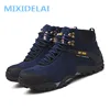 MIXIDELAI 2022 Winter Warm Fur Snow Boots Male Shoes For Men Adult Fashion Cow Suede Walking Work Ankle Footwear Sneakers ► Photo 3/6