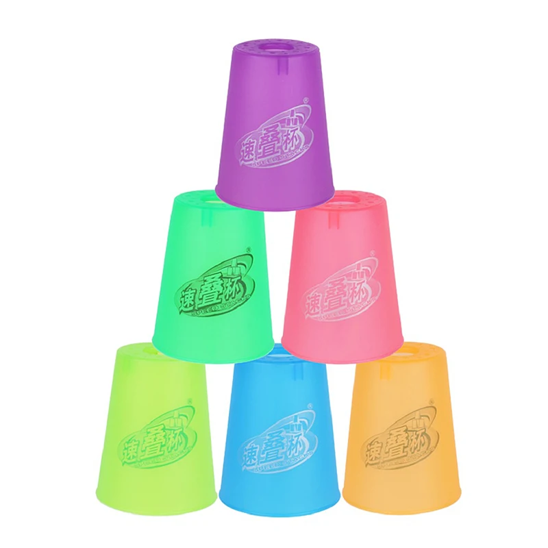  Children's Jelly Color Professional Competition Solid Color New Stack Cup Table Game Toy Gift