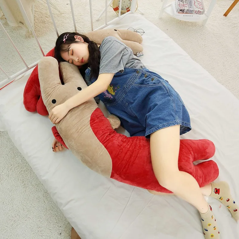 Супер мягкая длинная полоса кукла с подушкой для сна творческая Животные для детей в виде кролика детская подушка для сна плюшевые постель с игрушкой Декор