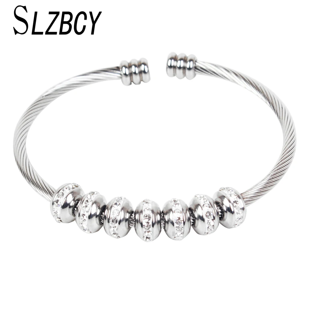 Aliexpress.com : Buy SLZBCY Stainless Steel Silver Plated Bracelet