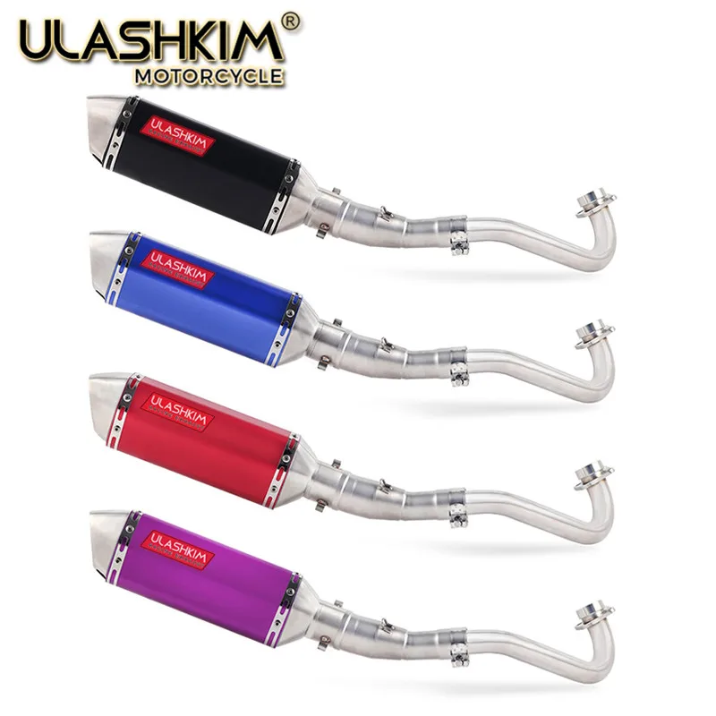 

Motorcycle Full System Exhaust Muffler Escape Middle Link Pipe Slip On For yamaha XMAX300 XMAX250 XMAX400 2017 2018