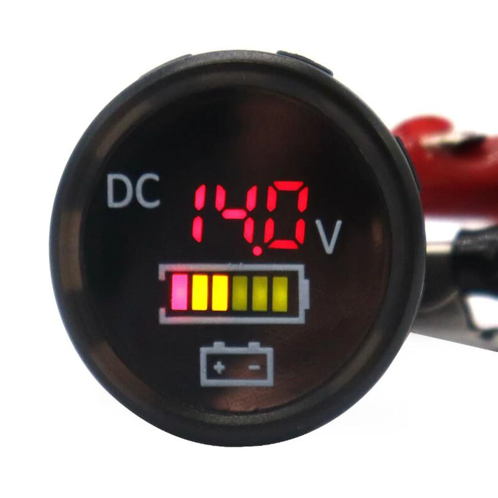 Multi Color 24v 12v Car Voltmeter Motorcycle Rv Marine Boat Led Digital