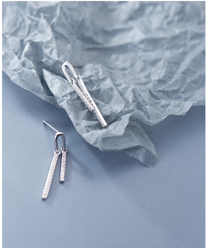 Women Earrings Silver 925 Cubic Zirconia Geometric Statement Earrings Orecchini For Wedding Party Jewelry Pendientes Feminino (1)