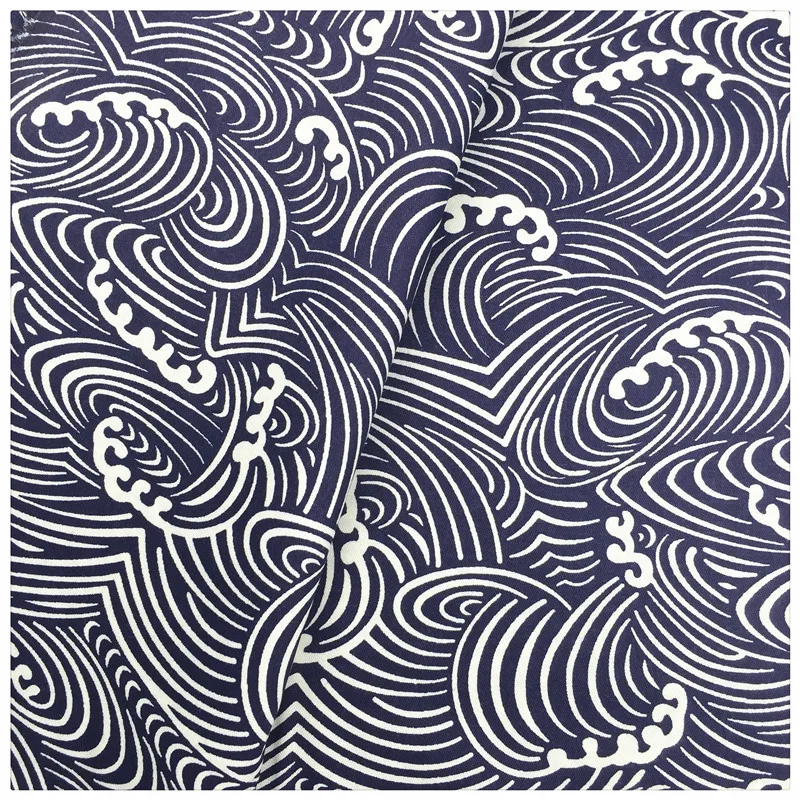 Wave Design Printed Patchwork Cotton Fabric Fat Quarter Bundle Diy ...