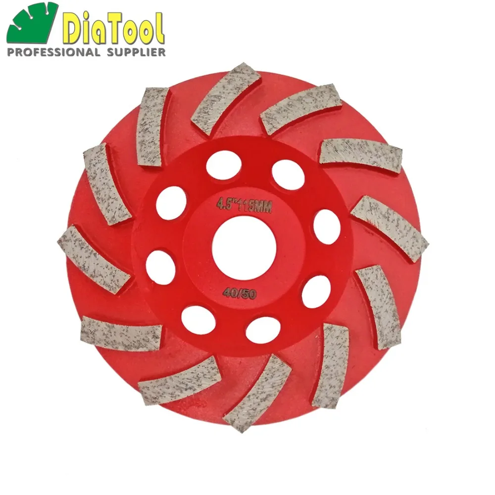 Diatool 2PK Диаметр 4.5 &quot(115 мм) алмазных чашка для бетона шлифовальный диск Члениковые
