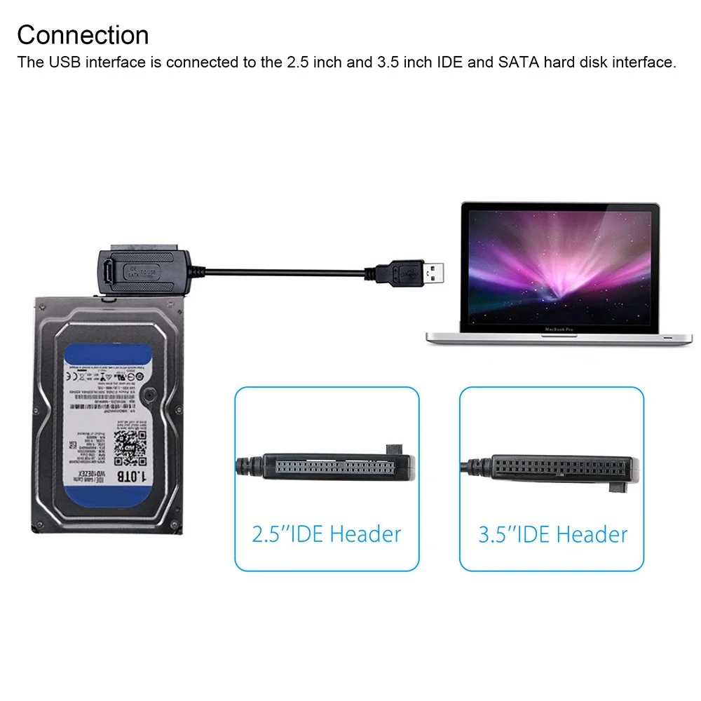 Кабель переходник SATA/PATA/IDE Drive на USB 2 0 кабель с горячей заменой подключи и работай