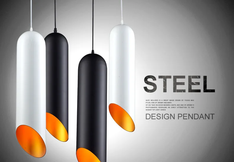 

Modern Home Decoration White / Black Single Head Pendant Light Coffee Shop Light Dining Room Light Free Shipping