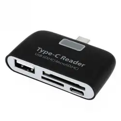 3 in1 USB 3,1 Тип C USB-C TF SD карты OTG кард-ридер для Macbook телефон планшет считыватели карт памяти адаптер