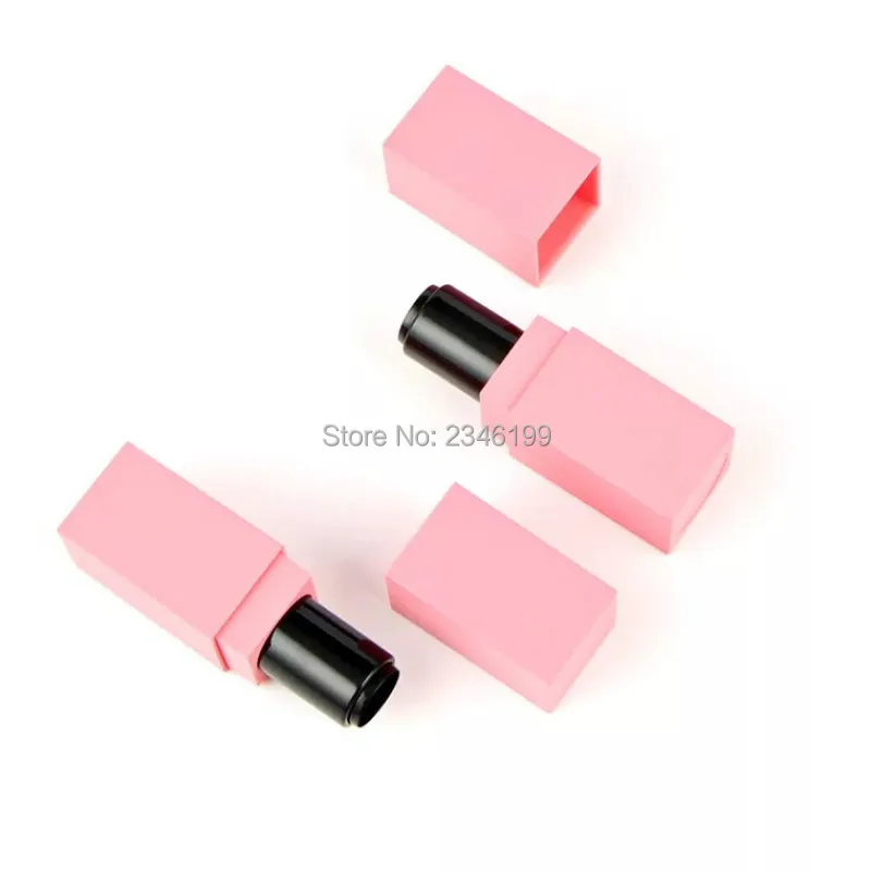 Empty Lip Balm Tube 12.1mm Matte Pink Lipstick Tube Empty Pink Matte Lip Balm Packaging Cosmetic Container Lipstick Tube