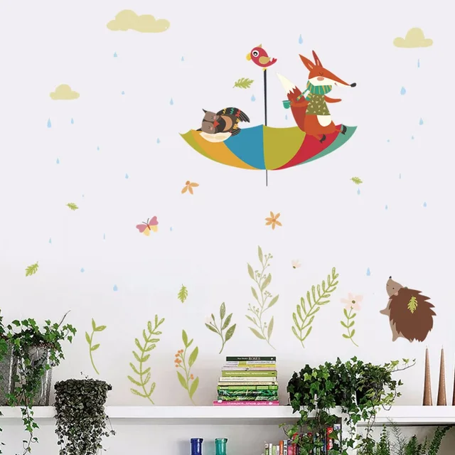 Special Offers flying umbrella animals wall sticker for kids room bedroom dining room Home Decor Wall Decals Pvc Poster Diy Mural Art Special Offers flying umbrella animals wall sticker for kids room bedroom dining room Home Decor Wall Decals Pvc Poster Diy Mural Art