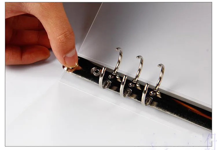 7 Creative Ring Binder B5A4567 PP Notebook Accessory Sheet Shell  office & school supplies Stationery Transparent Concise 6 Holes