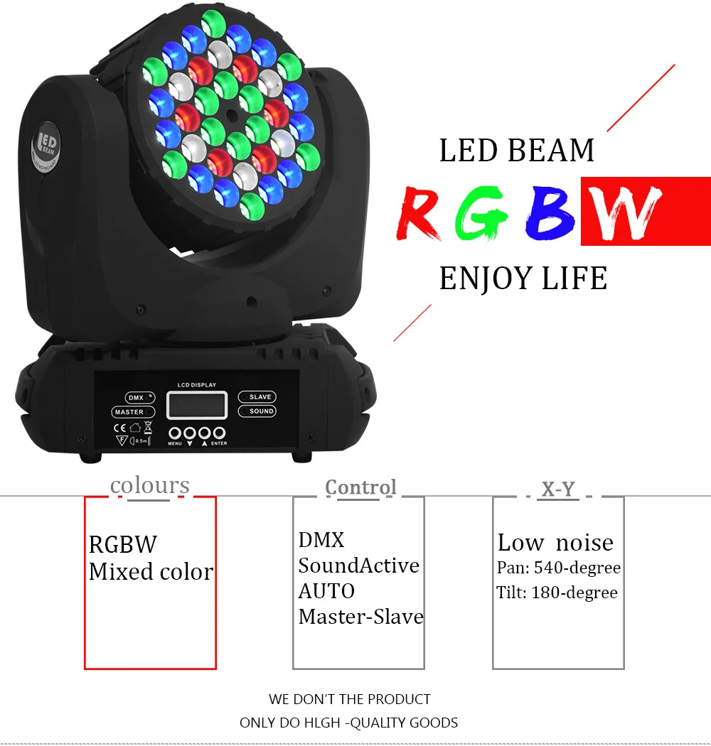 Светодиодный луч движущаяся головка 36X3 W RGBW DMX луч эффект сценический свет для dj