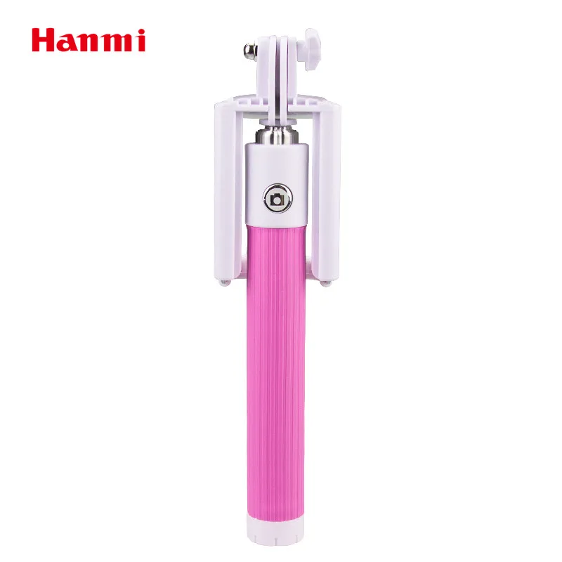 Hanmi Universal New SelfieStick Pink Self Stick Phone Holder Selfi Stick Monopod Palo Selfie Stick For iPhone Smartphone Android