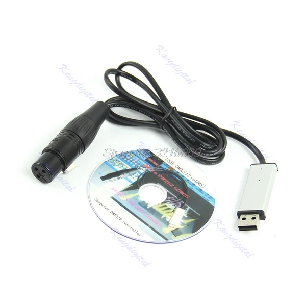 

Satge Lighting Controller Dimmer DMX Interface Adapter to DMX512 Computer PC USB