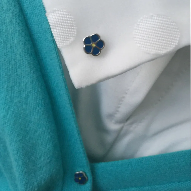 

10pcs 7mm Forget Me Not Enamel Collar Badges Metal Craft Masonic WW2 Lapel Pin Freemason Cute Small Flower Badge