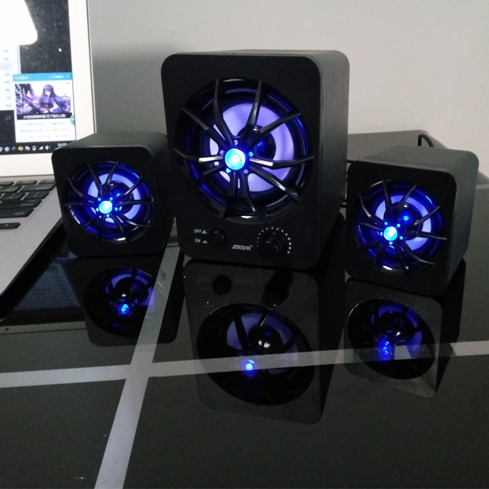 Новейший компьютерный динамик сабвуфер для настольного ноутбука USB 3 5 мм громкий