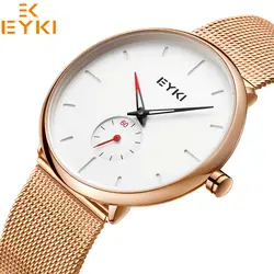 EYKI для женщин часы Роскошные Лидирующий бренд 2018 нержавеющая сталь сетки кварцевые часы для женщин женская одежда часы Relogio Mujer