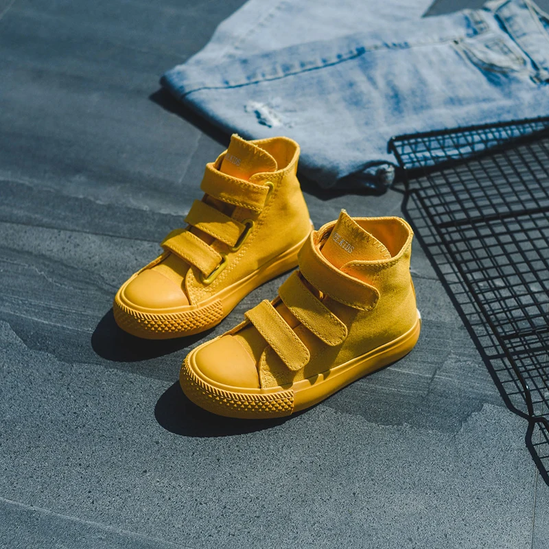 Children Canvas Shoes Girls Sneakers High Top Boys Shoes 2024 New Spring Autumn Fashion Sneakers Kids Casual Shoes Footwear 4