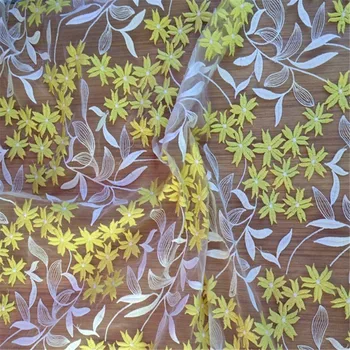 

Free shipping Dream willow leaf spot double color organza width 130cm lace Lace embroidery lace fabrics with lace fabric