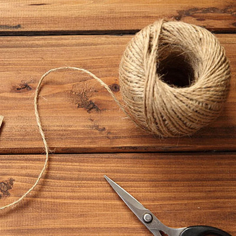 Веревка из натурального джута 100 м|burlap string|rope decorationhemp cords |
