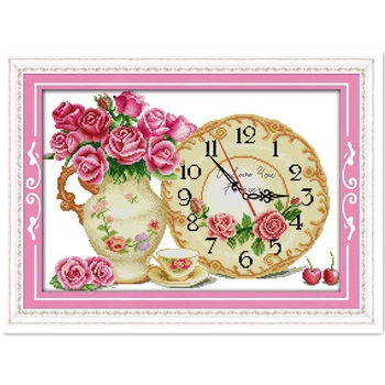 

Content Is Happiness Home Decoration DMC Cross Stitch Fabric Chinese Counted Cross Stitch Pattern DIY Set Embroidery Cross Set