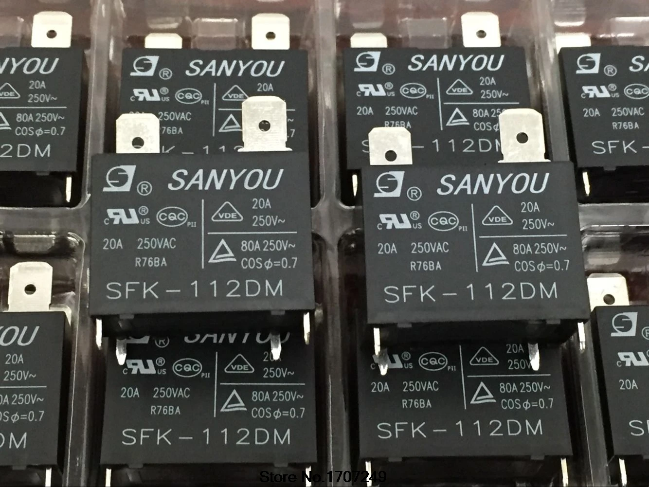 

Free shipping 50pcs/lot 100% new and original SANYOU relay SFK-112DM 12V 20A 250VAC for Air conditioner DC Mini Power Relay