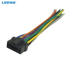 Leewa universal 16pin carro fio arnês adaptador conector plug no carro dvd cd rádio estéreo # ca5701