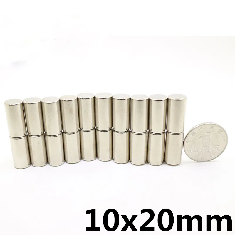 

4pcs Neodymium Magnet 10x20 Rare Earth Small Strong Round Permanent 10*20 Mm Fridge Electromagnet NdFeB Nickle Magnetic DISC