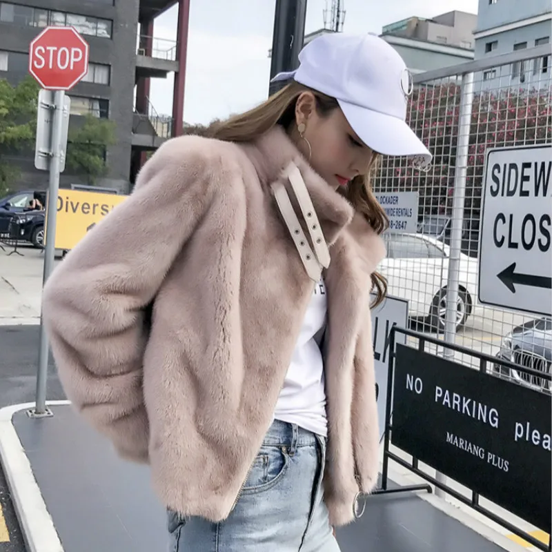 Real Fur Coat Women 100% Mink Fur Coat Women Fashion Warm Jackets and Coats Winter Coat Women Abrigos Mujer Invierno 2019 YY855