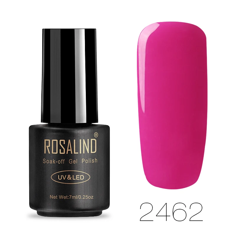 ROSALIND UV набор гель-лаков для ногтей для маникюра Полиакриловый геллак Vernis полуперманентные УФ гибридные лаки для ногтей - Цвет: 2462