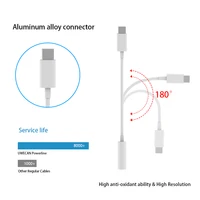 גק כדי C USB כדי 3.5mm אודיו דיגיטלי סטריאו אוזניות ג