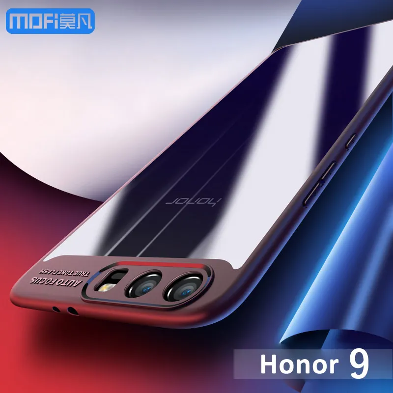 

HUAWEI Honor 9 Cover Case MOFI Hard PC Transparent Back Cover Case + TPU Silicone Frame Case For Honor 9 Full Cover Protective