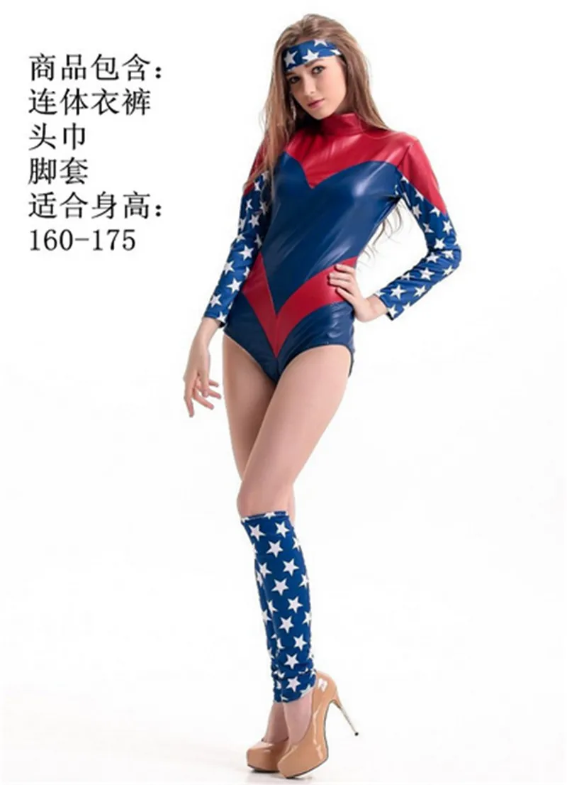 Сексуальные женские Супер героиня косплей костюм вечерние Мстители Капитан Америка Суперженщина костюмы супергероя для Хэллоуина для женщин - Цвет: Коричневый