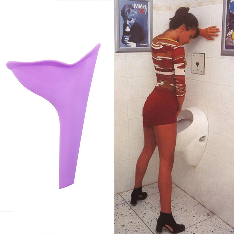 

Portable Woman Travel Female Toilet Can Wee Urinal Director Funnel Tube Silicone Urination Device Stand Up & Pee C1025 b