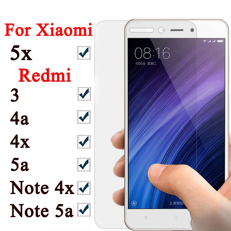 

glass for redmi note 4x for xiaomi redmi 3 protective glass xiomi remi 4a 4x 5a note 5a 5x tempered screen protection film glas