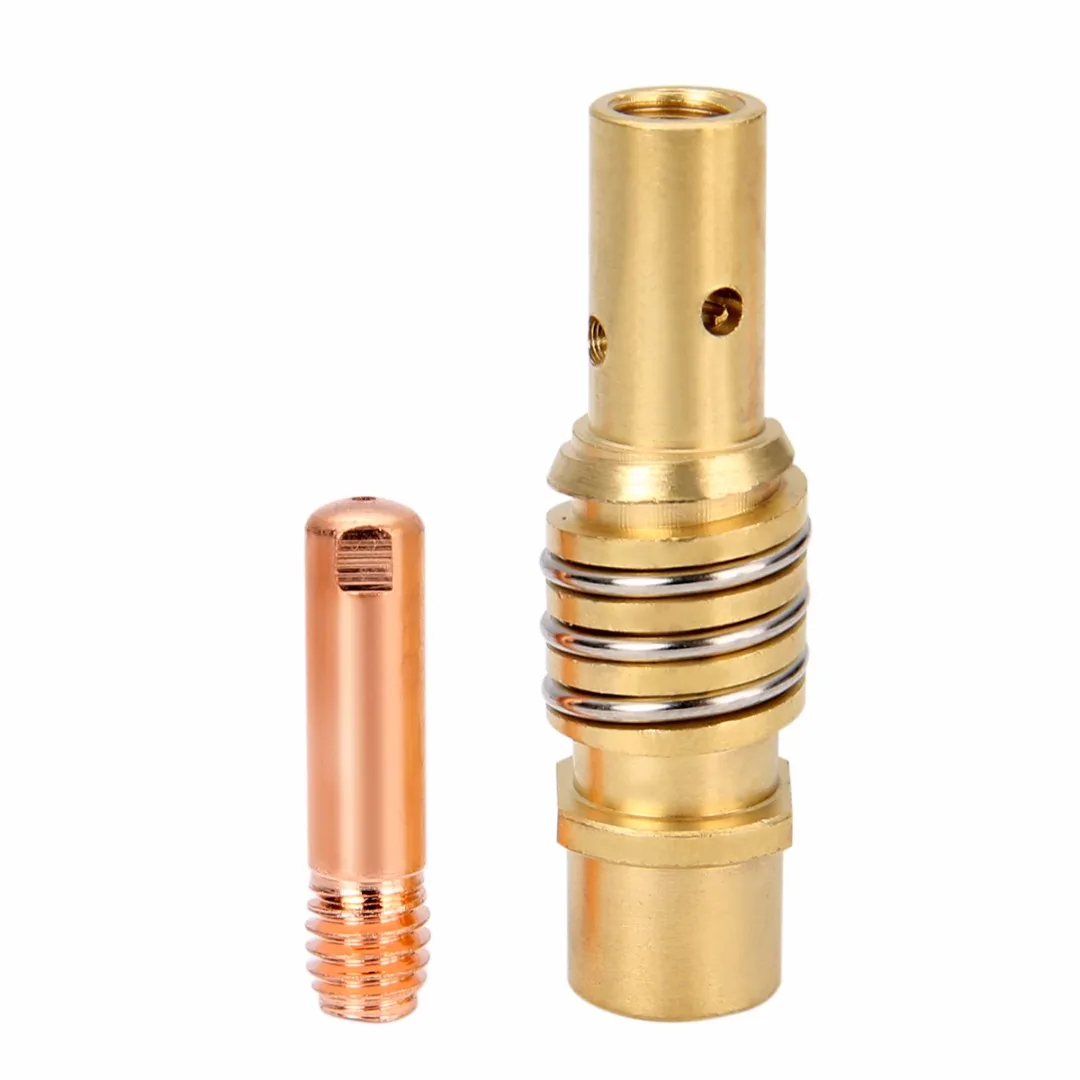 11pcs/Set MIG Welding Nozzle Welder Torch Nozzles Gold Tip Holder Contact Tips 0.040" Gas Diffuser Set for Torches Mayitr