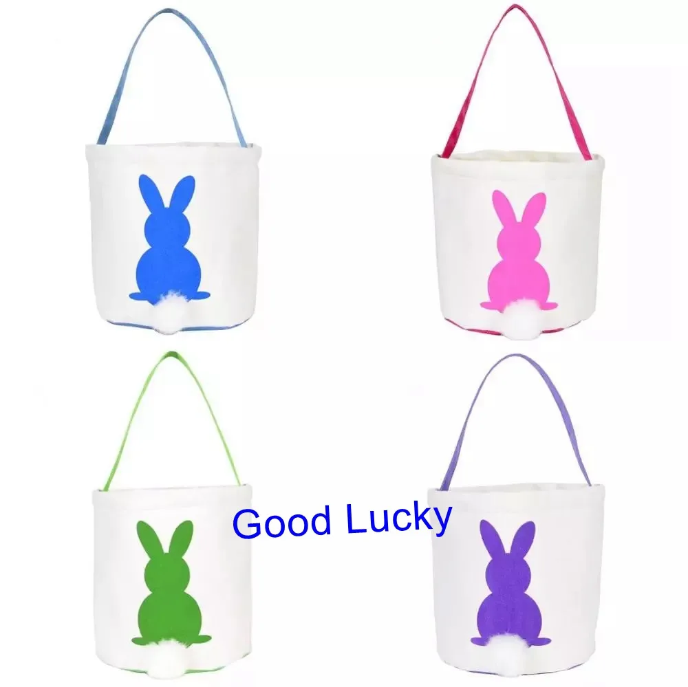 Sale 60pcs/lot cute fashion easter basket happy Easter bunny ears tail bucket unicorn easter basket bunny face easter tote 0