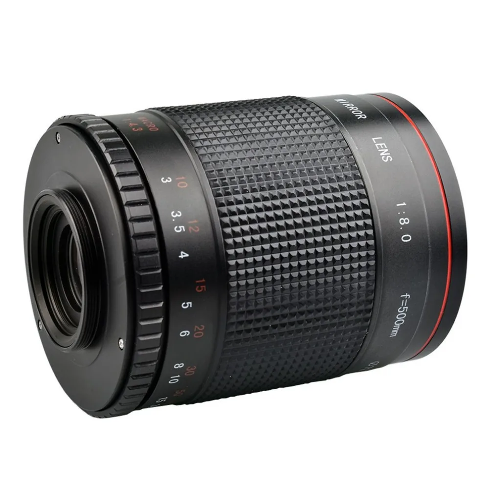 

Manual 500mm F8 Telephoto Mirror Lens with T2-NEX mount adapter
