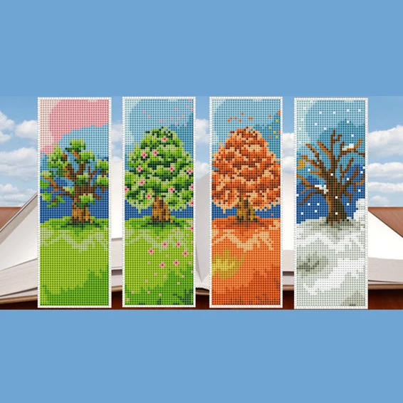 

Seasons DIY Craft Stich Cross Stitch Bookmark Nests Plastic Fabric Needlework Embroidery Crafts Counted Cross-Stitching Kit